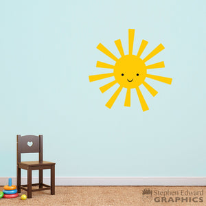 Sun Wall Decal - Playroom Wall Art - Children Bedroom Decor