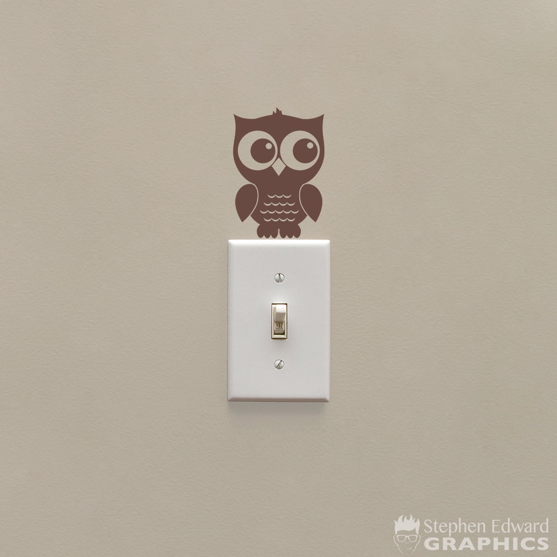 Owl Light Switch Decal - Lightswitch Owl Decal - Light Switch Cover decor