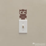 Owl Light Switch Decal - Lightswitch Owl Decal - Light Switch Cover decor