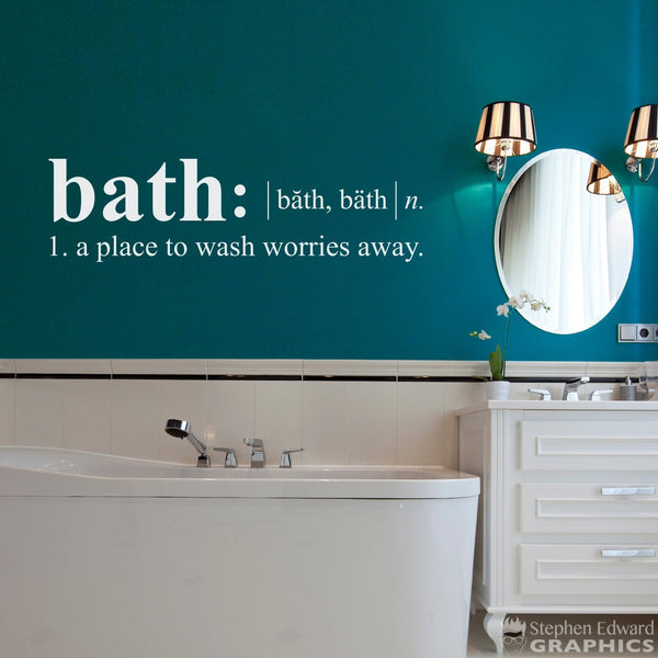 Bath Definition Wall Decal | Restroom Decor | Bathroom Vinyl