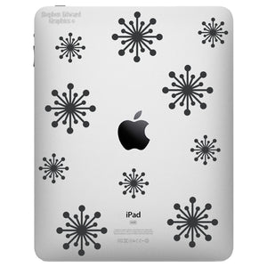 Fifties Starbursts iPad Decal - Apple iPad decal - Starburst Tablet Sticker