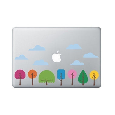 Funky Little Trees Decal - Laptop or Macbook Decal - Laptop Accessory