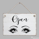 Open and Closed Business DECALS - Eyelashes - Store Decal - Listing for DECALS ONLY
