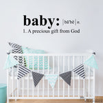 Baby a precious gift from God Decal | Baby definition Wall Art | Nursery Decor Vinyl
