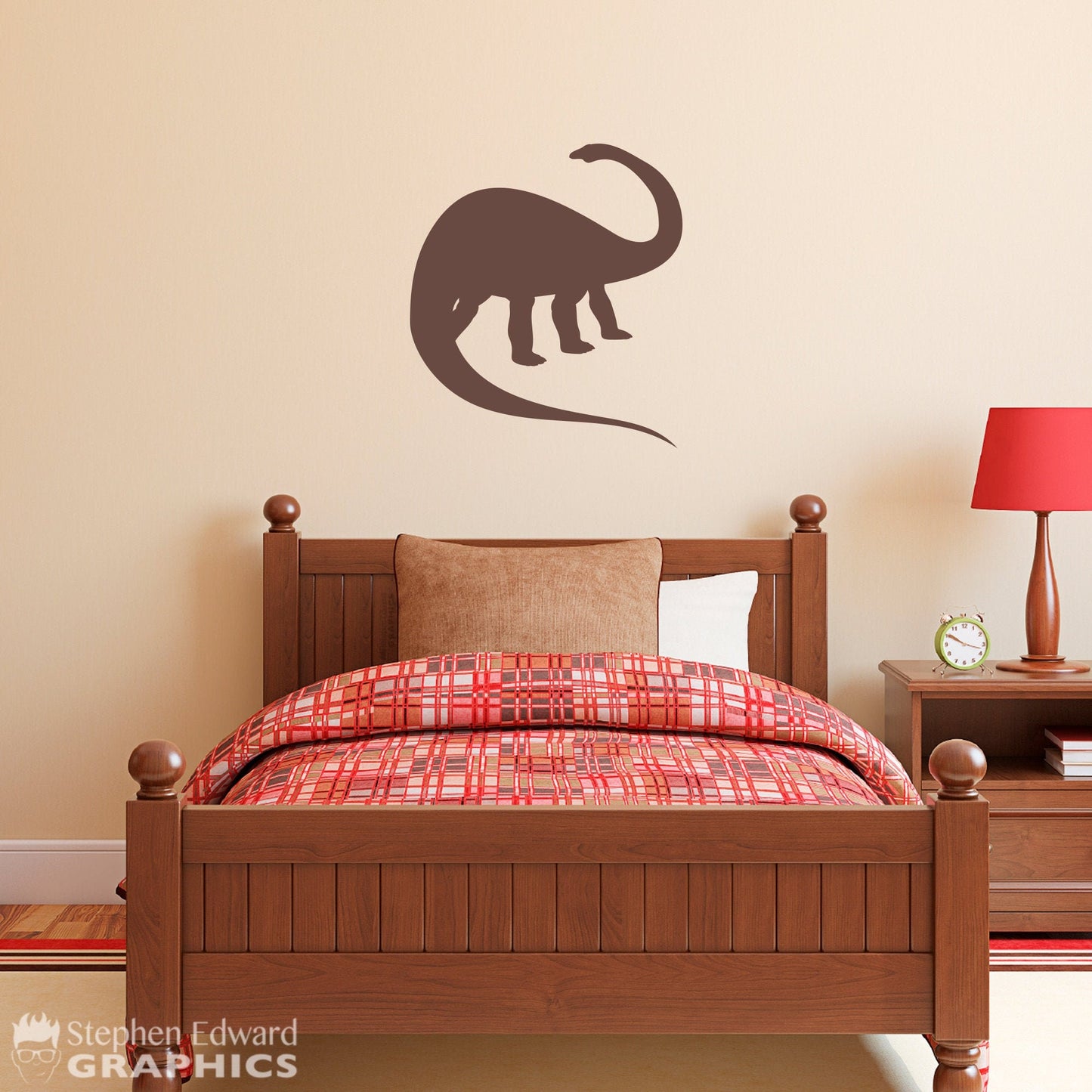 Apatosaurus Dinosaur Decal | Brontosaurus Wall art | Dinosaur Wall Vinyl