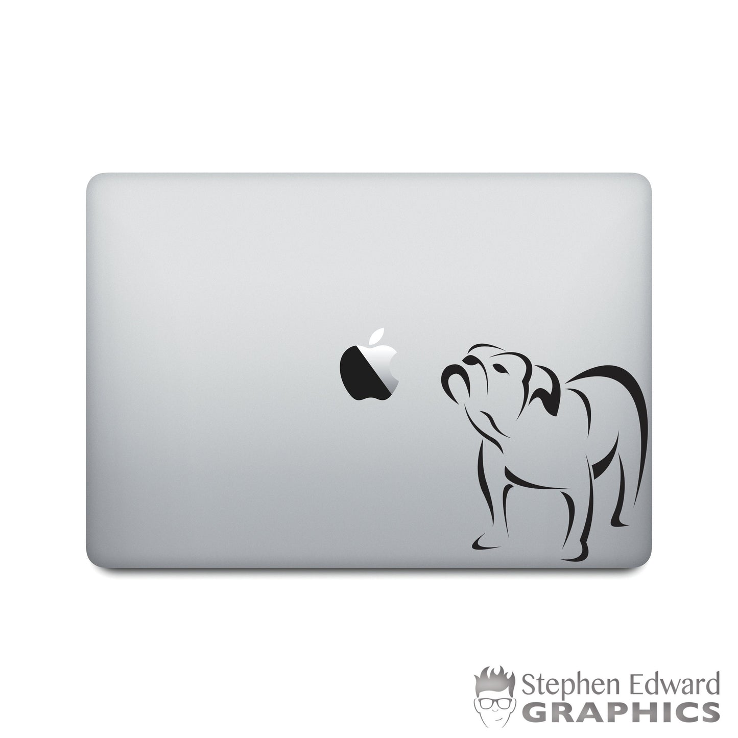 Bulldog Laptop Decal | Dog Macbook decal | Bull Dog Laptop Sticker