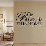 Bless This Home Decal | Christian Decor | Wall Vinyl Sticker