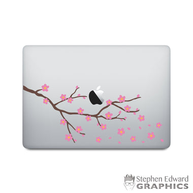 Cherry Blossom Macbook Decal - Laptop Sticker - Printed