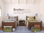 Brother Definition Decal | Shared Boy Bedroom Decor | Dictionary definition