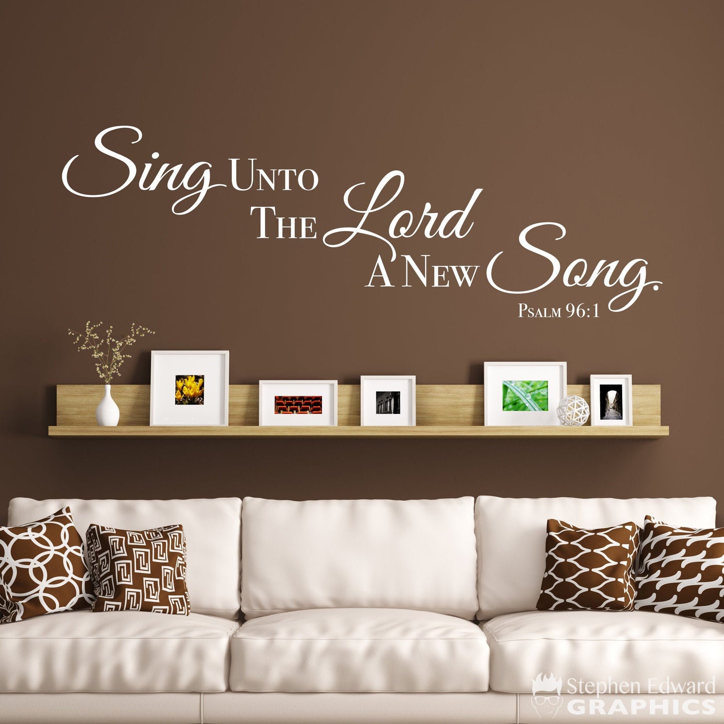 Sing unto the Lord a new Song Decal - Christian Decor - Bible Verse Wall Art