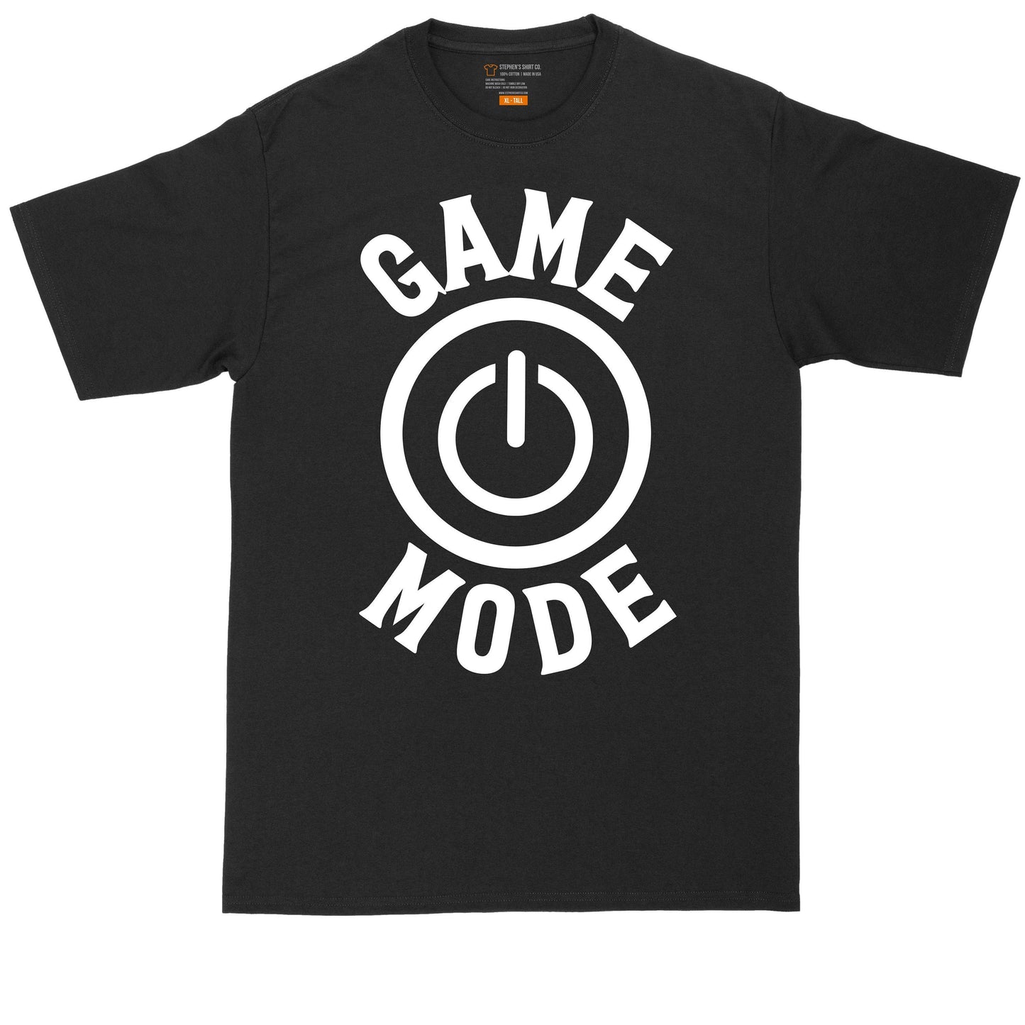 Game Mode On | Big and Tall Men T Shirt | Funny  T-Shirt | Gamer Shirt | Graphic T-Shirt