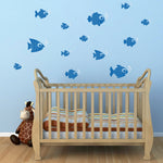 Fish Wall Decals - Nursery Wall Stickers - Set of 13 - Children Wall Decals