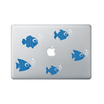 Little Fishies Laptop Decal - Set of 5 - Fish Macbook Stickers