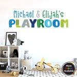 Playroom Decal with Personalized Names | Kids Bedroom Vinyl | Multiple Colors