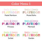 Playroom Decal with Personalized Names | Kids Bedroom Vinyl | Multiple Colors