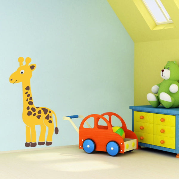 Giraffe Wall Decal | Safari Animal Wall Vinyl | Children Wall Decal and Nursery Decor