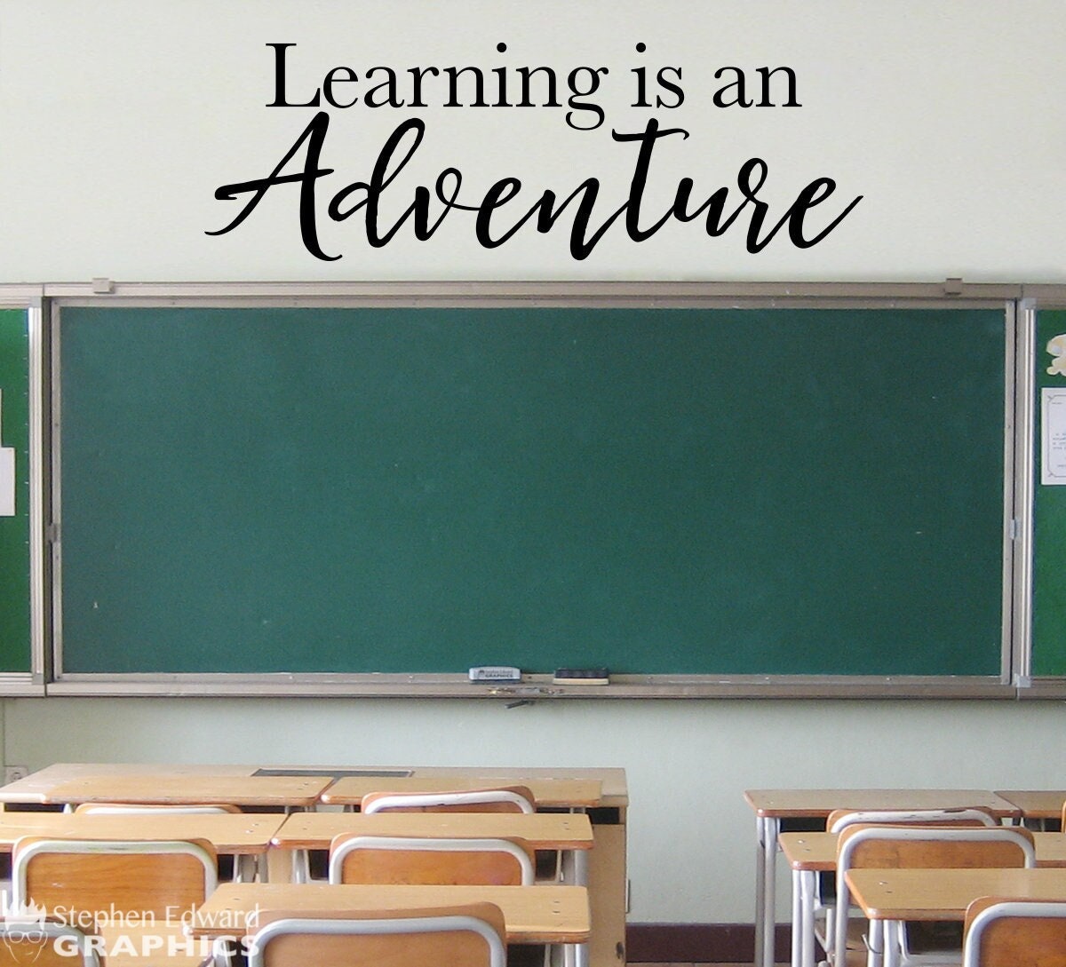 Learning is an Adventure Decal | Teacher Classroom Decor | School Wall Vinyl Sticker