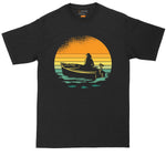 Fishing Sunset | Mens Big & Tall Short Sleeve T-Shirt | Thunderous Threads Co