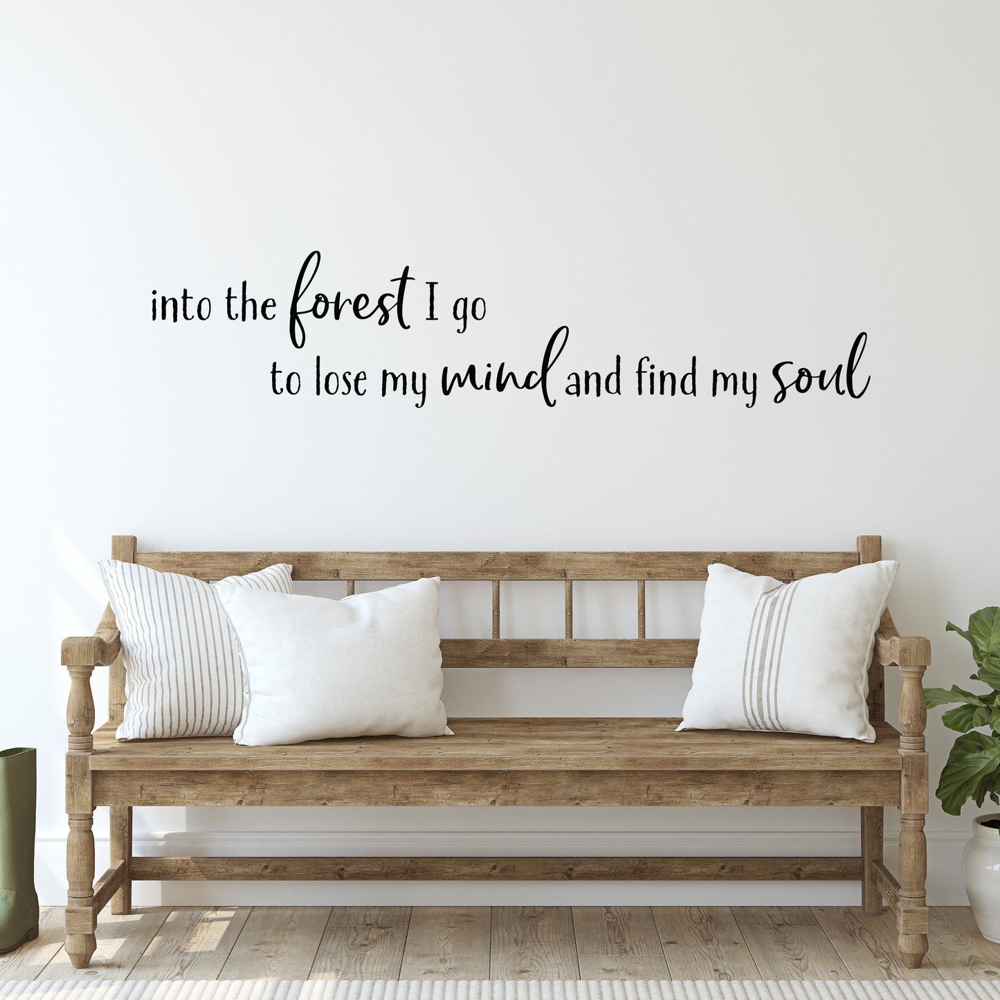 Into the Forest I go to lose my Mind and find my Soul Decal | Adventure Quote | Vinyl Wall Decal