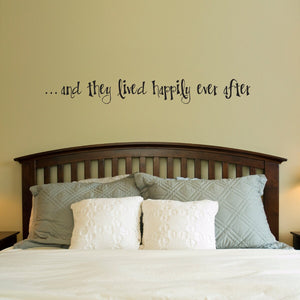 Happily Ever After Wall Decal - Couple Bedroom Decor - Decal Quote - Large