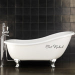 Get Naked Decal - Bathroom Decal for the bathtub or wall - Get Naked Sticker - Medium