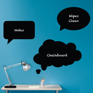 Thought Bubbles Chalkboard Wall Decals (Set of 3) - Speech Bubbles - Extra Large Set