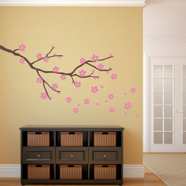 Cherry Blossom Decal - Branch with flowers wall Art - Flower Decor - Large