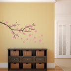 Cherry Blossom with Birds Wall Decal - Flower Decal - Branch Decal - Medium