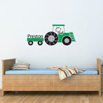 Tractor Wall Decal - Personalized Name Farm Decal - Farmer Decor - Children Wall Decals