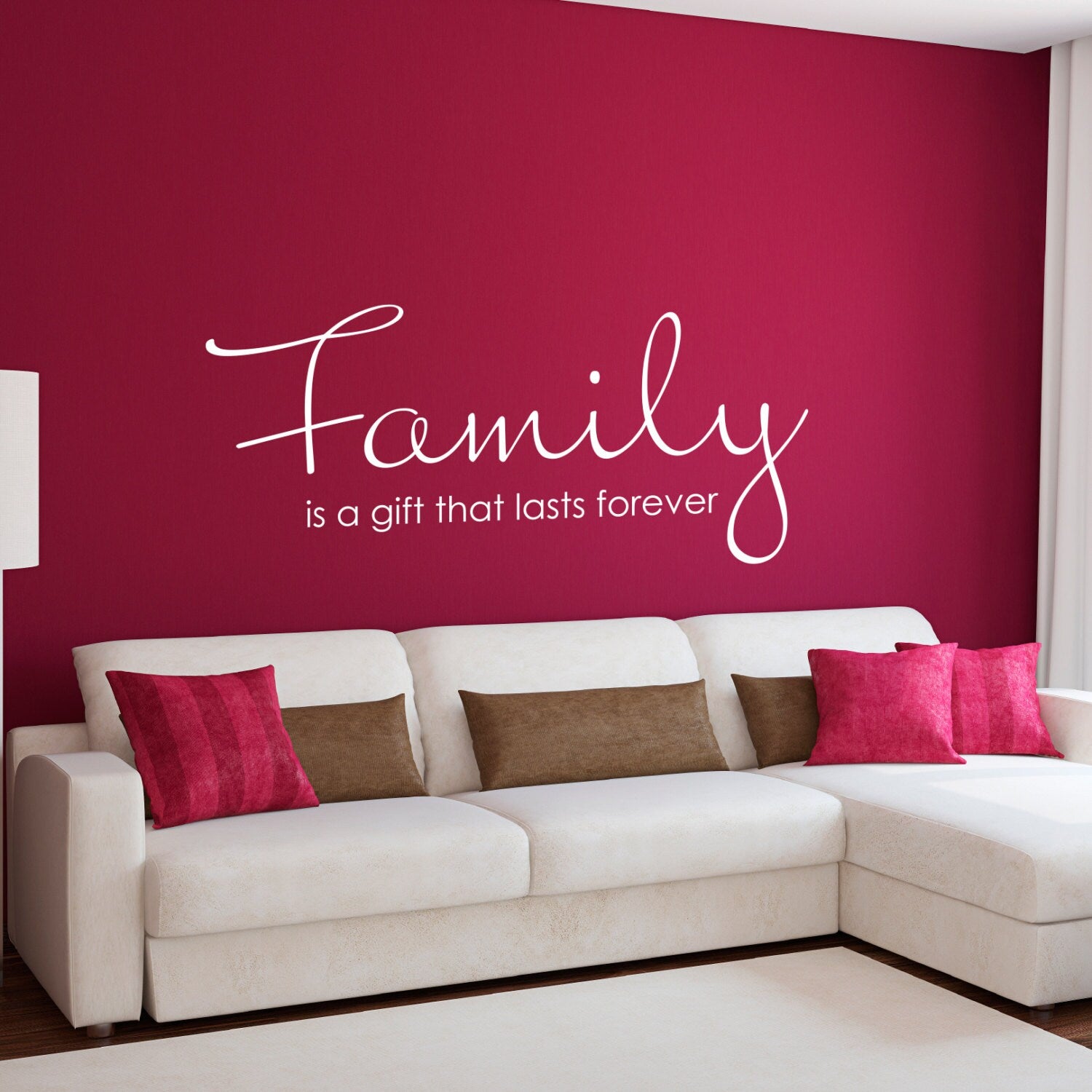 Family Decal - Family is a gift that lasts forever Quote Wall Decal - Large