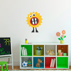 Monster Decal - Yellow Monster Wall Decor - Children Wall Decals - Printed Decal - 1