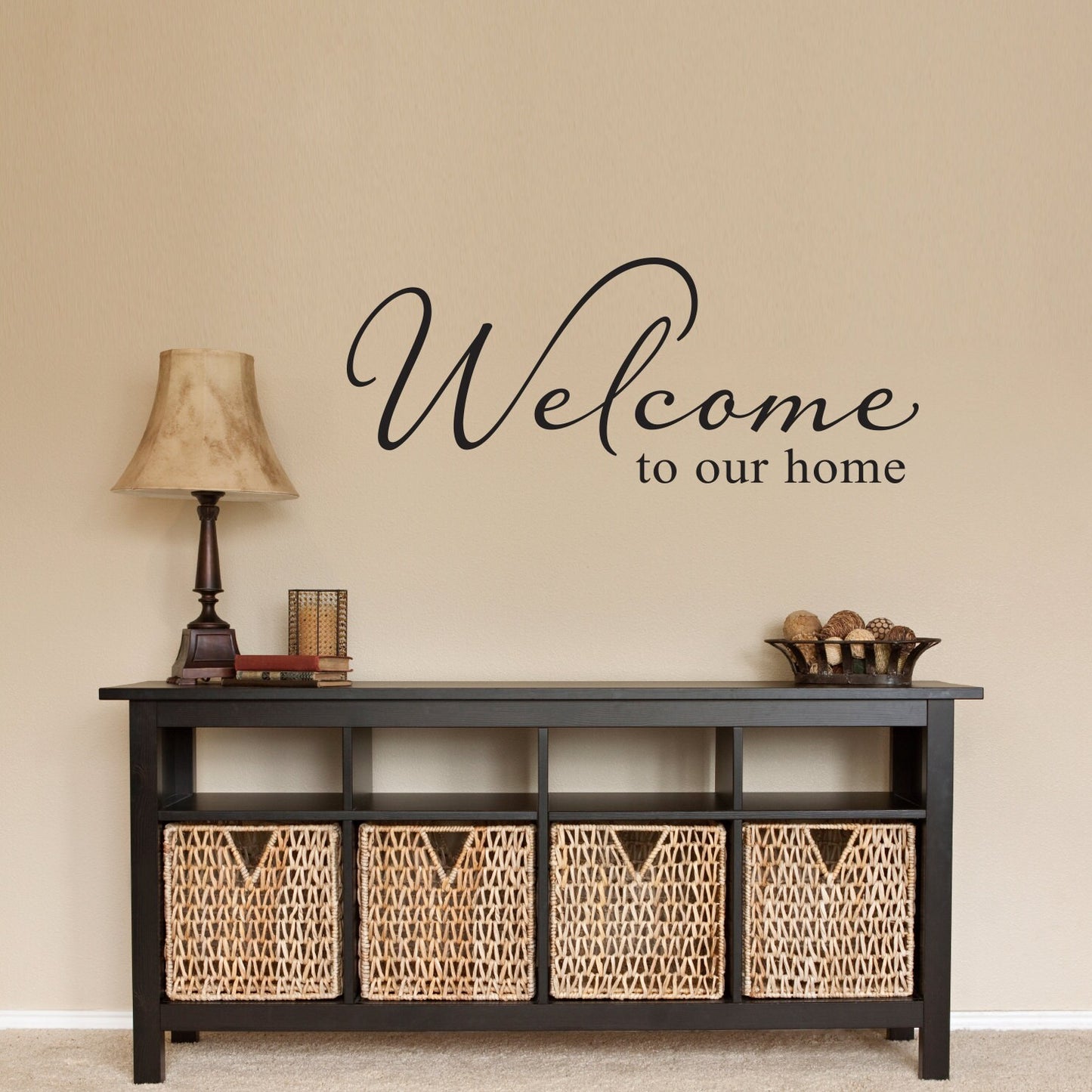 Welcome Decal - Welcome to our home Wall Sticker - Entryway Decor