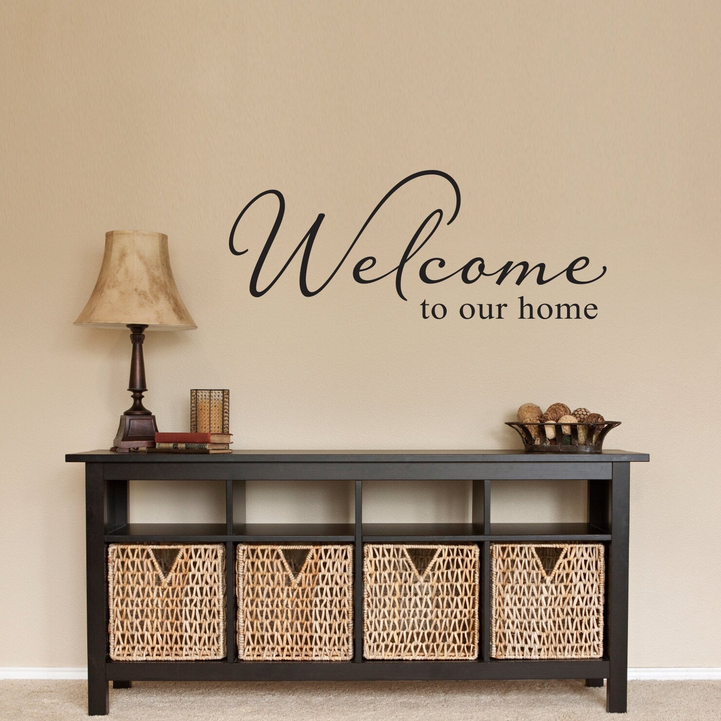 Welcome Decal - Welcome to our home Wall Sticker - Entryway Decor