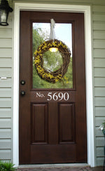 Number Decal for Front Door - Address Decal - Outdoor Decal - 3
