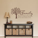 Family Tree Decal - Family like branches on a tree Wall Quote - Medium Wall Sticker