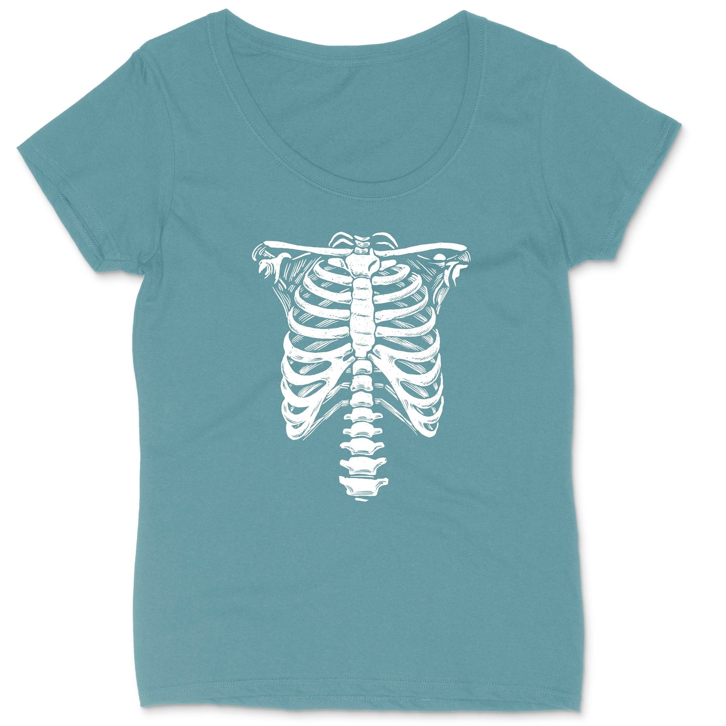 Skeleton Ribs | Ladies Plus Size T-Shirt | Halloween Shirt | Funny Halloween | Trick and Treat | Halloween Party | Autumn Shirt