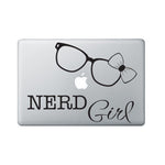 Nerd Decal - Laptop Decal - Nerd Girl Macbook Decal - Nerd sticker