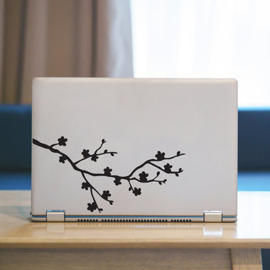 Cherry Blossom Laptop Decal - Floral Macbook Sticker - Japanese art