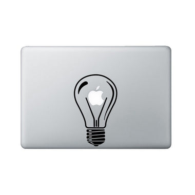 Lightbulb Macbook Decal - Bulb Laptop Decal - Apple Decal