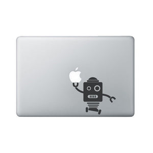 Robot 2 Macbook Decal - Laptop decal - Robot holding apple