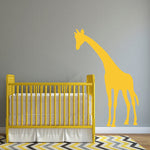 Giraffe Wall Decal - Giraffe Decal leaning over crib - Nursery Wall Decor