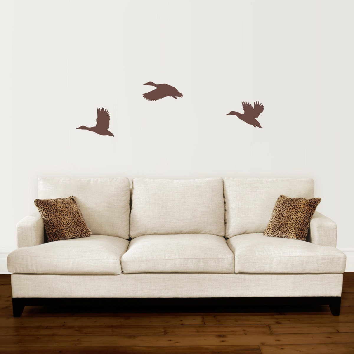 Duck Wall Decal Set - Flying Ducks - Mallard Duck Decals - Man Cave Wall Decal - Set of 3