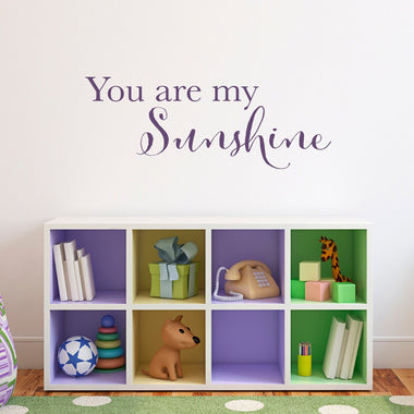 You are my Sunshine Wall Decal - Sunshine Decal - Quote Decal - Medium