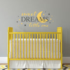 Sweet Dreams Little One Decal - Moon Nursery Decal - Stars wall sticker - Large