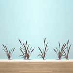 Marsh Grass & Cattails Decal Set - Nature wall decal - Cat tails Wall Decor - Large Set of 6