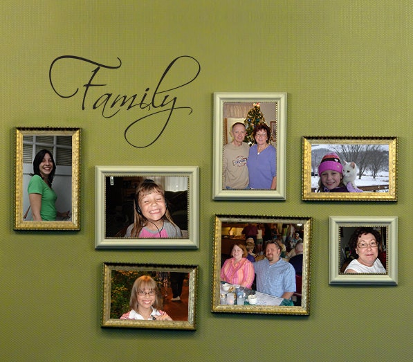 Family Wall Decal - Family Wall Art - Picture Wall Decor - Small