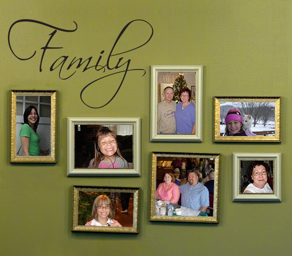 Family Wall Decal - Family Wall Art - Gallery Wall Decal - Medium