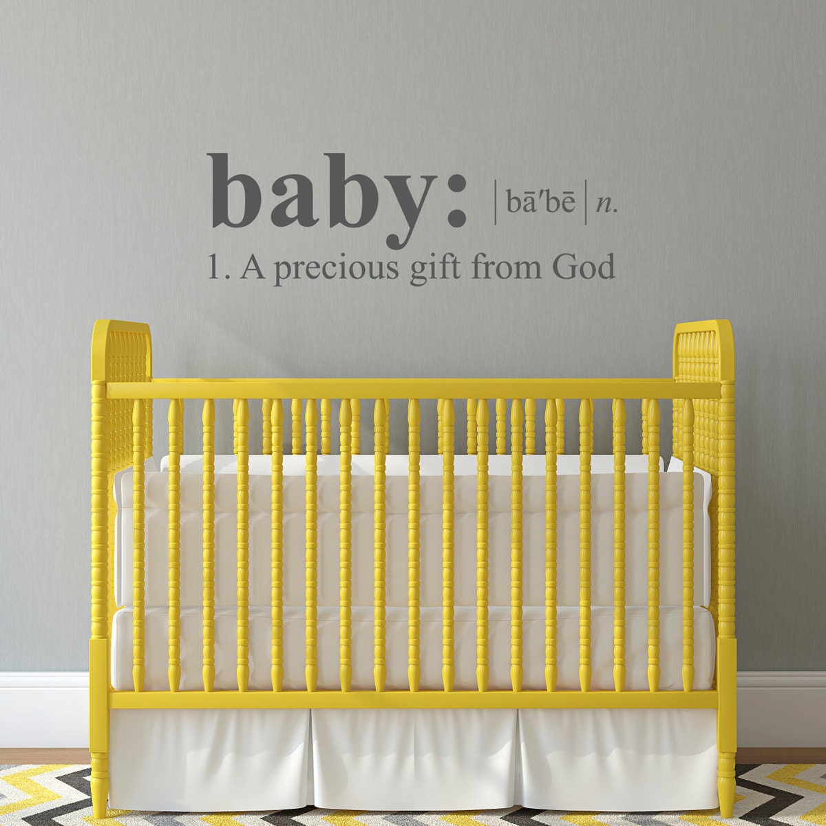 Nursery Wall Decal - Baby definition Decal - a precious gift from God
