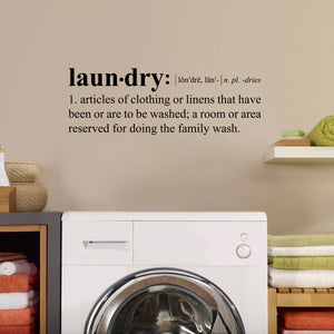 Laundry Definition Decal - Dictionary definition Wall Art - Laundry Room Decor