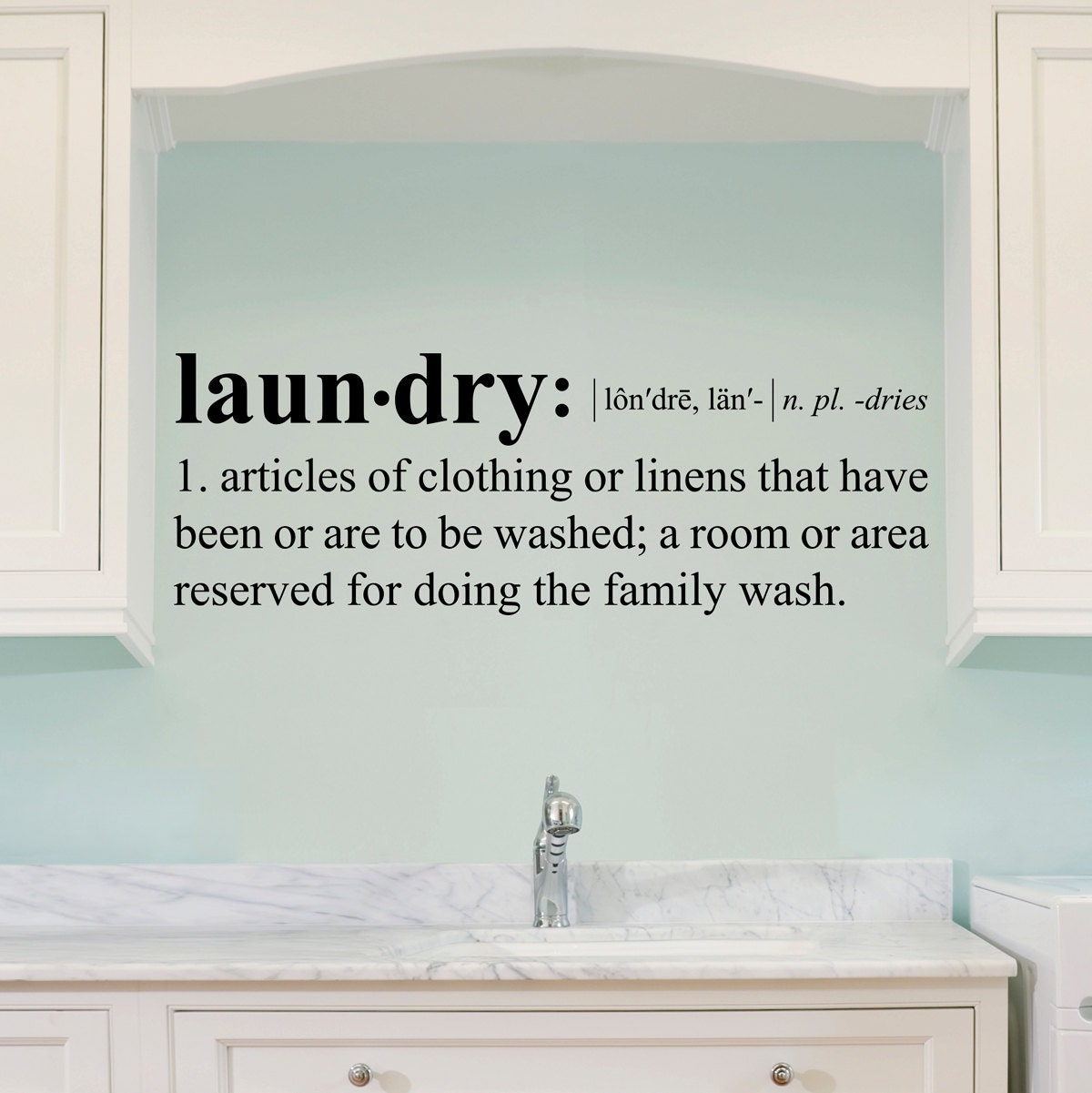 Laundry Definition Wall Decal | Dictionary definition Vinyl | Laundry Room Decor
